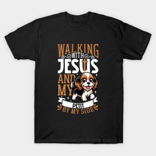 Jesus and dog - Petit Basset Griffon Vendéen T-Shirt